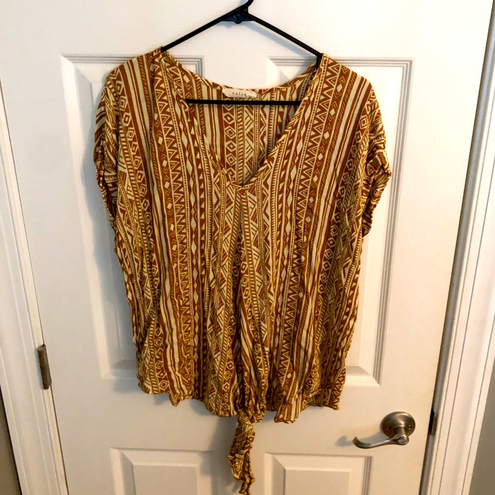 Tie front blouse